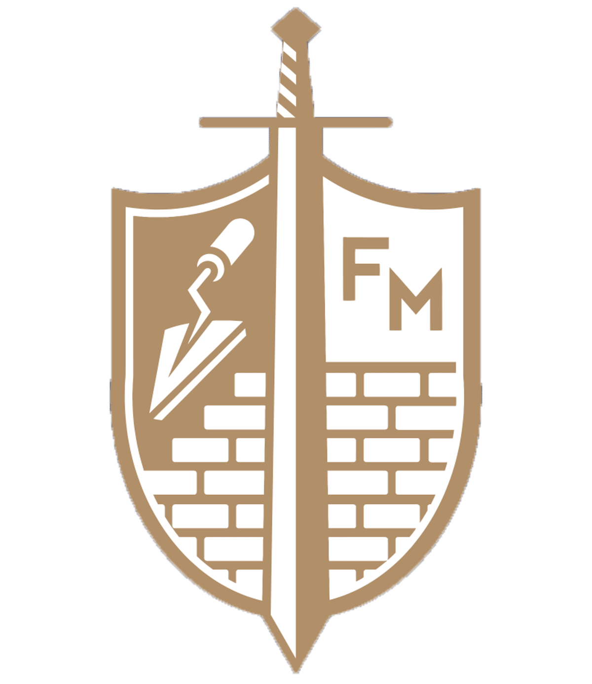 Founders Ministries shield emblem with a sword and trowel