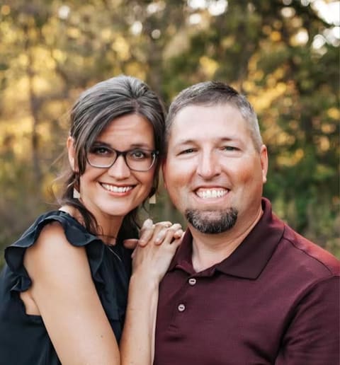 Aaron Johnston and his wife Luree